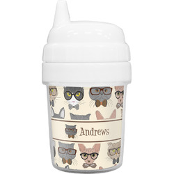 Hipster Cats Baby Sippy Cup (Personalized)
