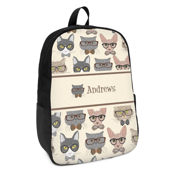 Custom Hipster Cats Kids Backpack (Personalized)
