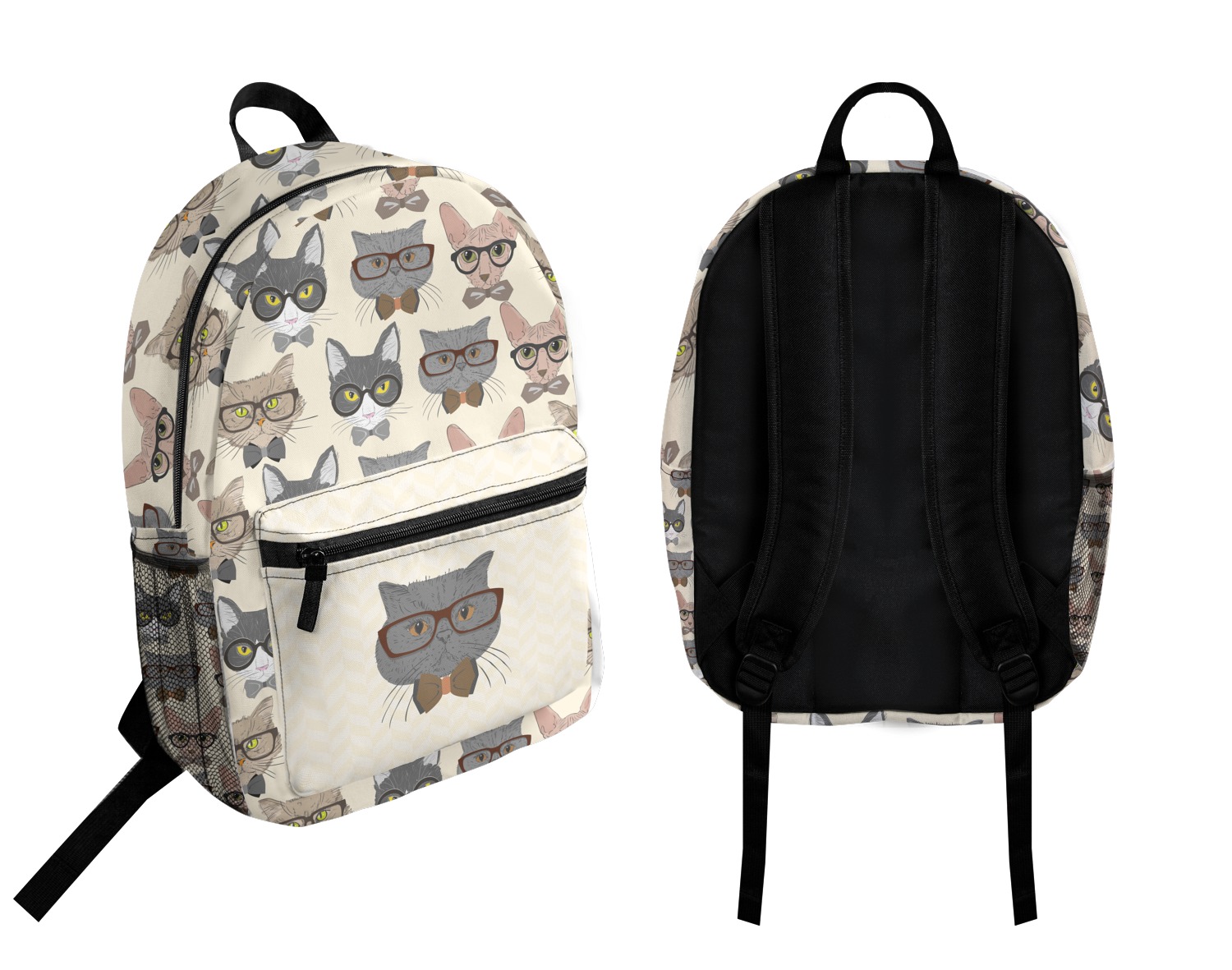 Custom Hipster Cats Student Backpack YouCustomizeIt