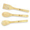 Hipster Cats Bamboo Cooking Utensils Set - Single Sided - FRONT