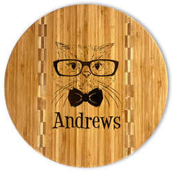 Hipster Cats Bamboo Cutting Board (Personalized)