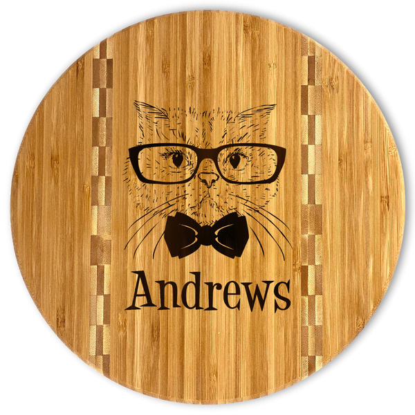 Custom Hipster Cats Bamboo Cutting Board (Personalized)