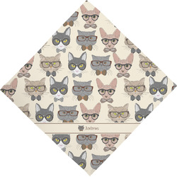 Hipster Cats Dog Bandana Scarf w/ Name or Text
