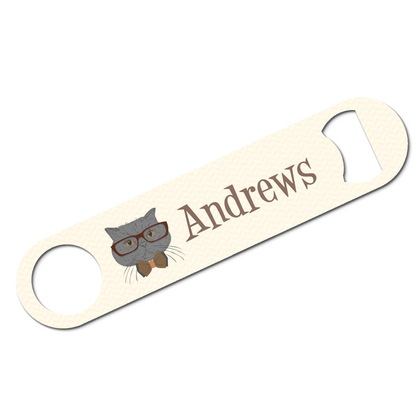 Custom Hipster Cats Bar Bottle Opener w/ Name or Text