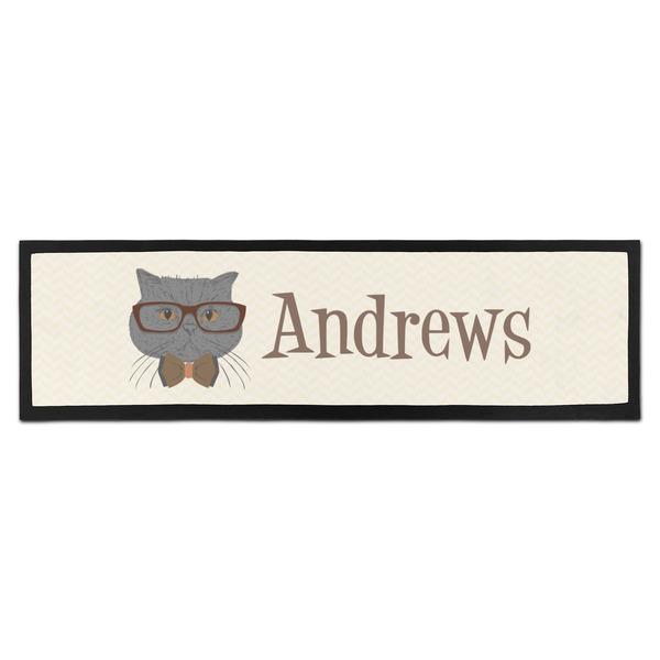 Custom Hipster Cats Bar Mat - Large (Personalized)
