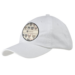 Hipster Cats Baseball Cap - White (Personalized)