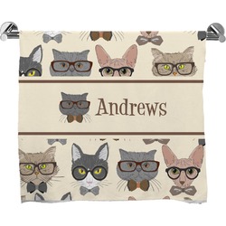 Hipster Cats Bath Towel (Personalized)
