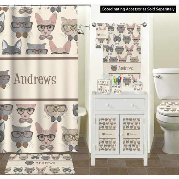 Hipster Cats Bathroom Scene