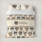 Hipster Cats Duvet Cover Set - Full / Queen (Personalized)