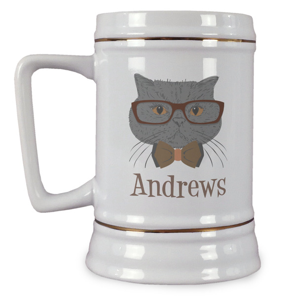 Custom Hipster Cats Beer Stein (Personalized)