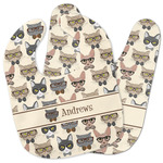 Hipster Cats Baby Bib w/ Name or Text