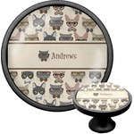 Hipster Cats Cabinet Knob (Black) (Personalized)