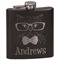 Hipster Cats Black Flask Set (Personalized)
