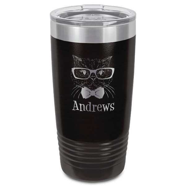 Hipster Cats Black Polar Camel Tumbler - 20oz - Front