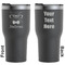 Hipster Cats Black RTIC Tumbler - Front and Back