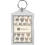 Hipster Cats Bling Keychain (Personalized)