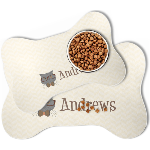 Hipster Cats Bone Shaped Dog Mats - MAIN