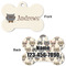Hipster Cats Bone Shaped Dog Tag - Front & Back