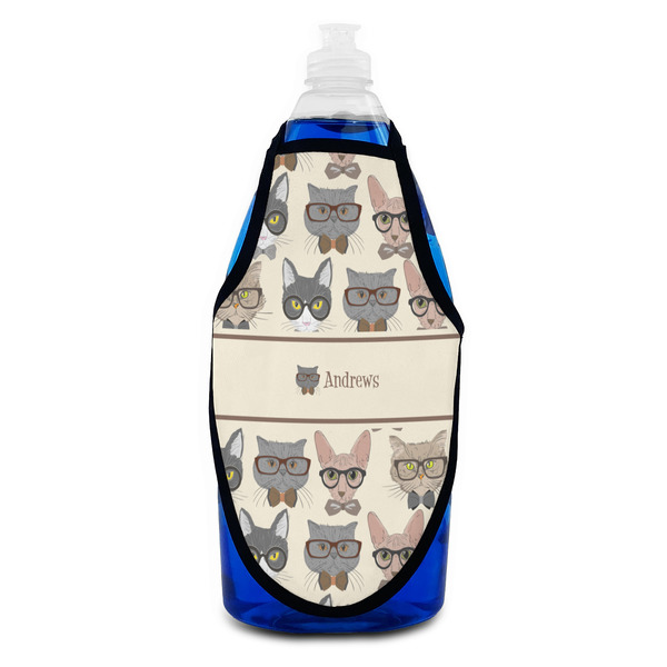 Hipster Cats Bottle Apron - Soap - FRONT