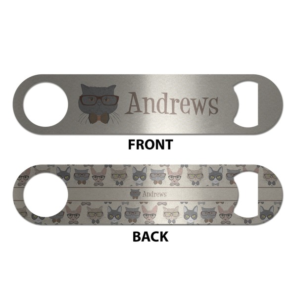 Hipster Cats Bottle Opener - Front & Back