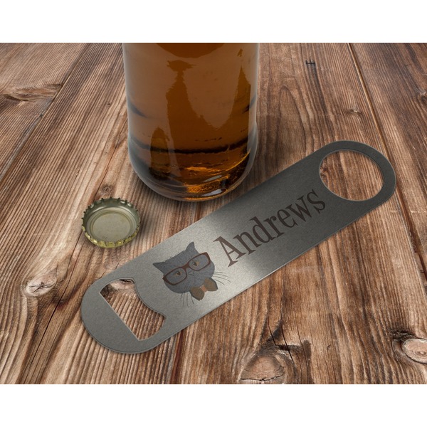Hipster Cats Bottle Opener - In Use