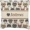 Hipster Cats Faux-Linen Throw Pillow 18" (Personalized)