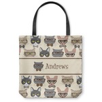Hipster Cats Canvas Tote Bag - Small - 13"x13" (Personalized)