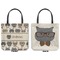 Hipster Cats Canvas Tote - Front and Back