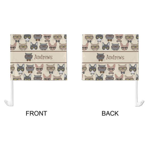 Hipster Cats Car Flag - Large - APPROVAL