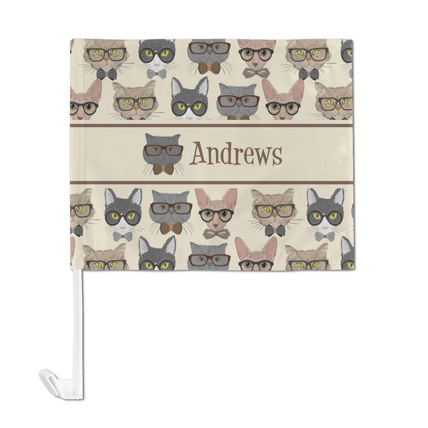 Hipster Cats Car Flag - Large - FRONT