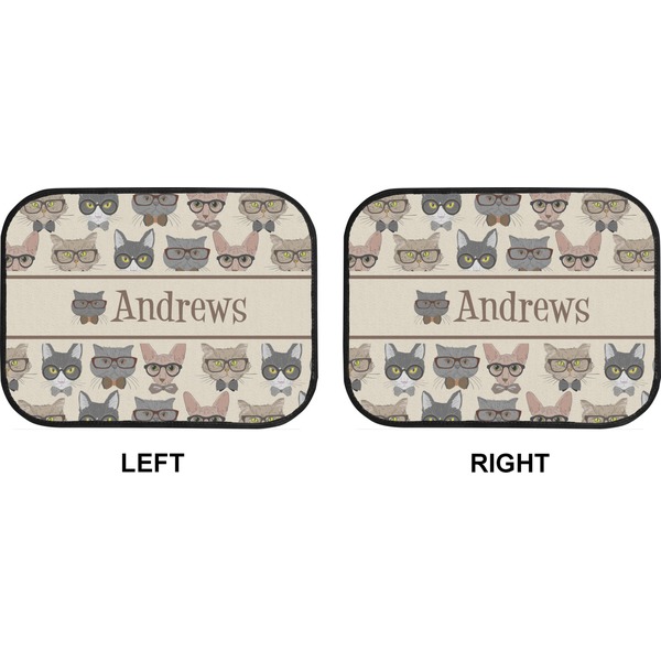 Hipster Cats Car Floor Mats (Back Seat) (Approval)