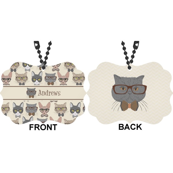 Hipster Cats Car Ornament (Approval)