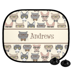 Hipster Cats Car Side Window Sun Shade (Personalized)
