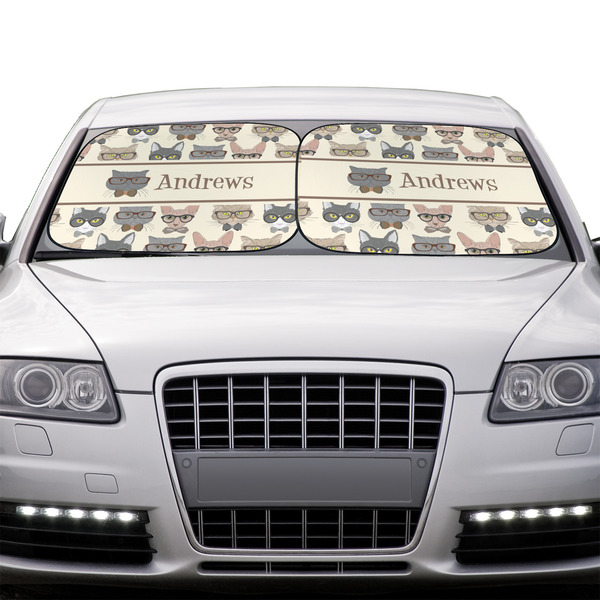 Hipster Cats Car Sun Shades - IN CONTEXT