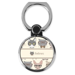 Hipster Cats Cell Phone Ring Stand & Holder (Personalized)