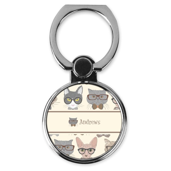 Custom Hipster Cats Cell Phone Ring Stand & Holder (Personalized)