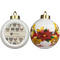 Hipster Cats Ceramic Christmas Ornament - Poinsettias (APPROVAL)