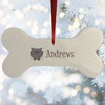 Hipster Cats Ceramic Dog Ornament w/ Name or Text