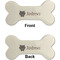 Hipster Cats Ceramic Flat Ornament - Bone Front & Back (APPROVAL)