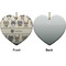 Hipster Cats Ceramic Flat Ornament - Heart Front & Back (APPROVAL)