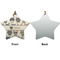 Hipster Cats Ceramic Flat Ornament - Star Front & Back (APPROVAL)