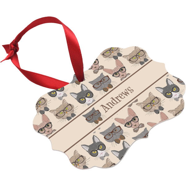 Hipster Cats Christmas Ornament