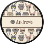 Hipster Cats Round Trailer Hitch Cover (Personalized)