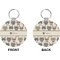 Hipster Cats Circle Keychain (Front + Back)