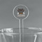 Hipster Cats 5.5" Round Plastic Stir Sticks - Clear (Personalized)