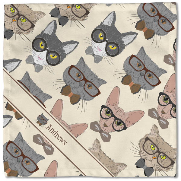 Hipster Cats Cloth Napkins - Personalized Lunch (Single Full Open)