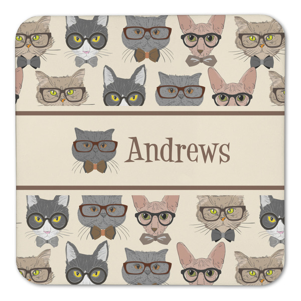 Hipster Cats Coaster Set - FRONT (one)