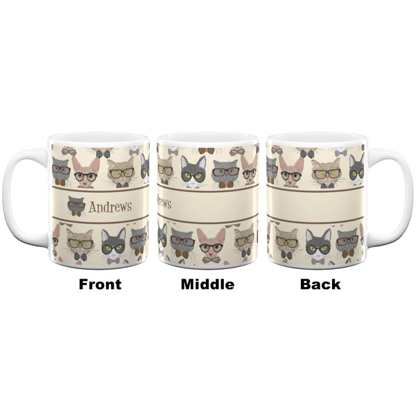 Hipster Cats Coffee Mug - 11 oz - White APPROVAL