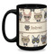 Hipster Cats Coffee Mug - 15 oz - Black
