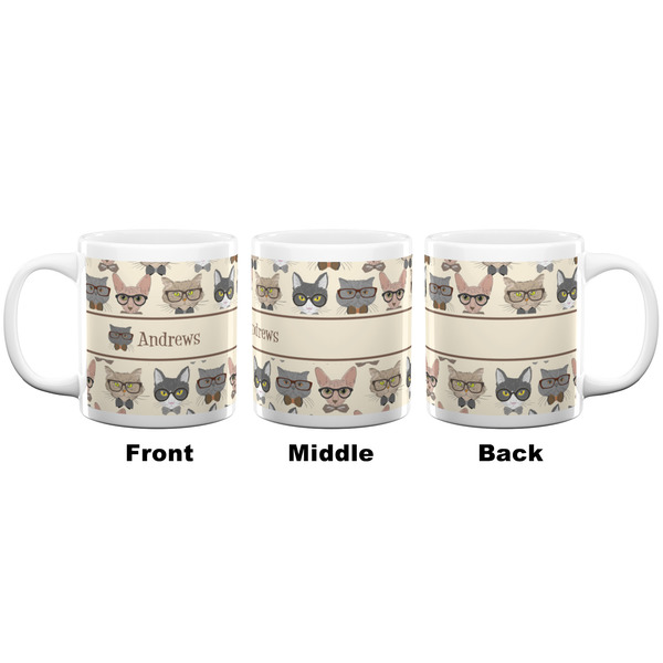 Hipster Cats Coffee Mug - 20 oz - White APPROVAL